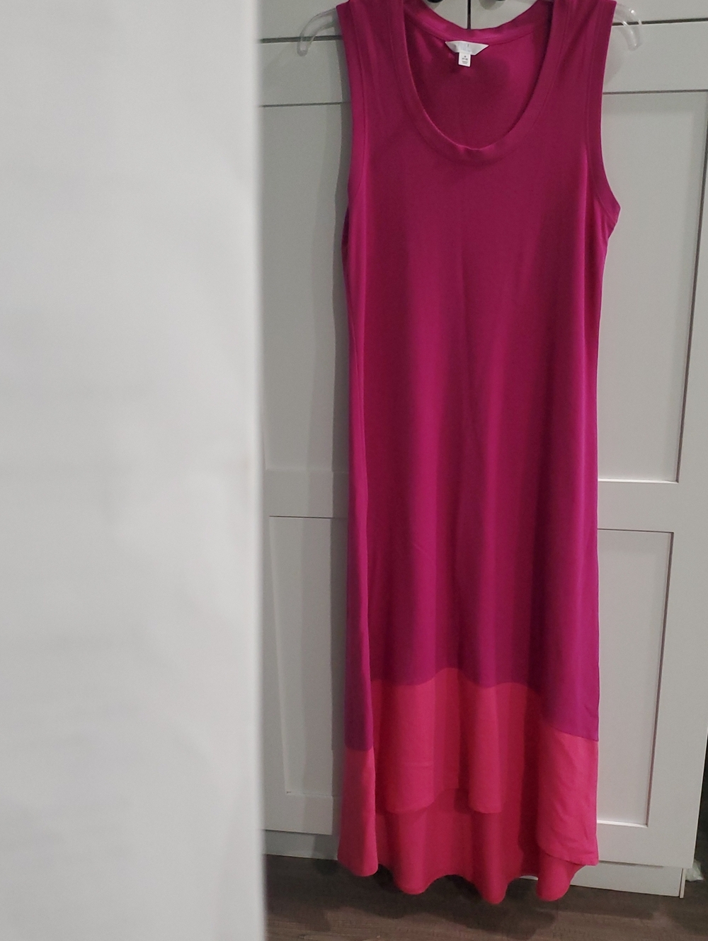 Time and Tru Fuchsia and Hot Pink Sleeveless Maxi Dress